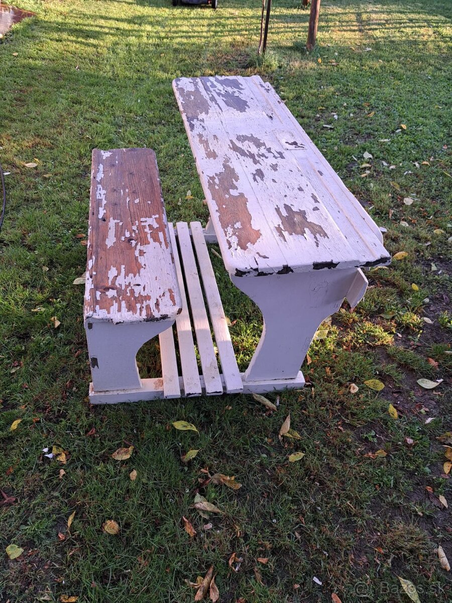 Starožitná školská lavica - 2