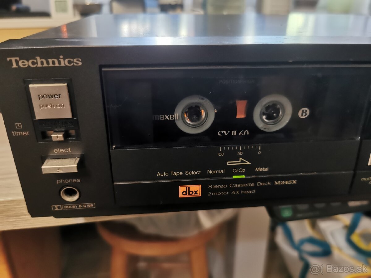 Predám Technics cassete Deck M245X Black - 2