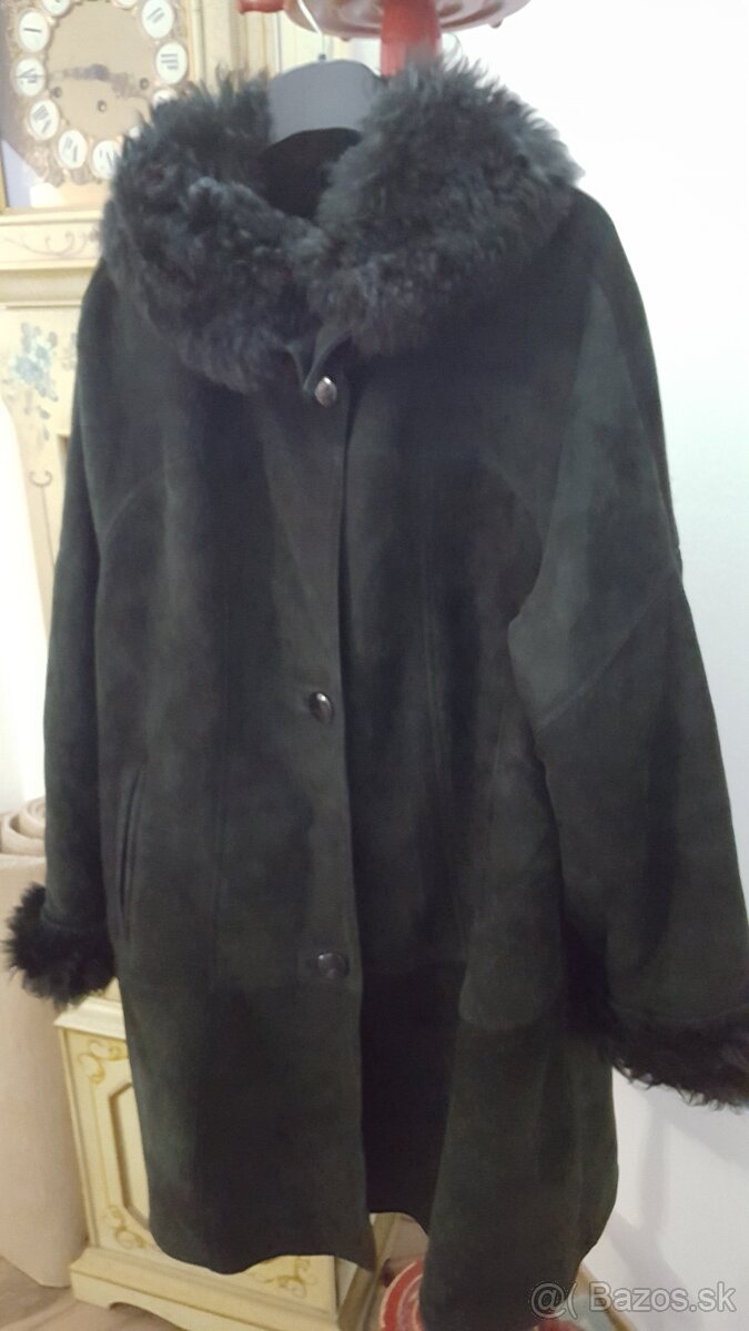 KOŽUCH- dámsky tmavozelený - 2