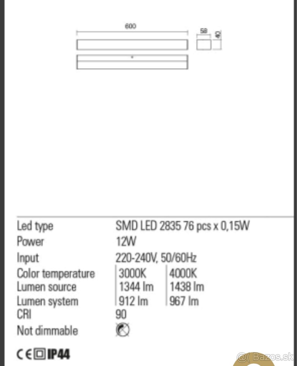 Svetlo do kúpeľne - 2