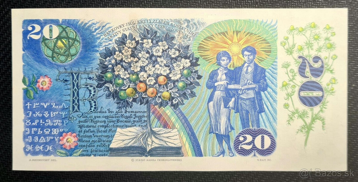 20 Kčs 1988 + kolok SK - 2