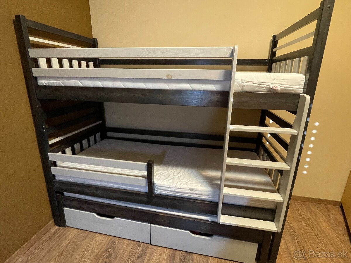 Detská poschodová posteľ s prístelkou - 2