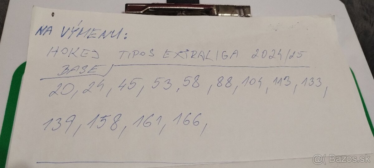 Hokejové kartičky Tipos extraligy 24/25 - 2