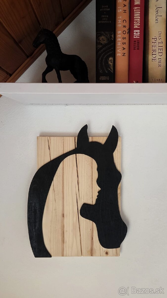 Drevený ručne vyrábaný obraz - kôň - 2
