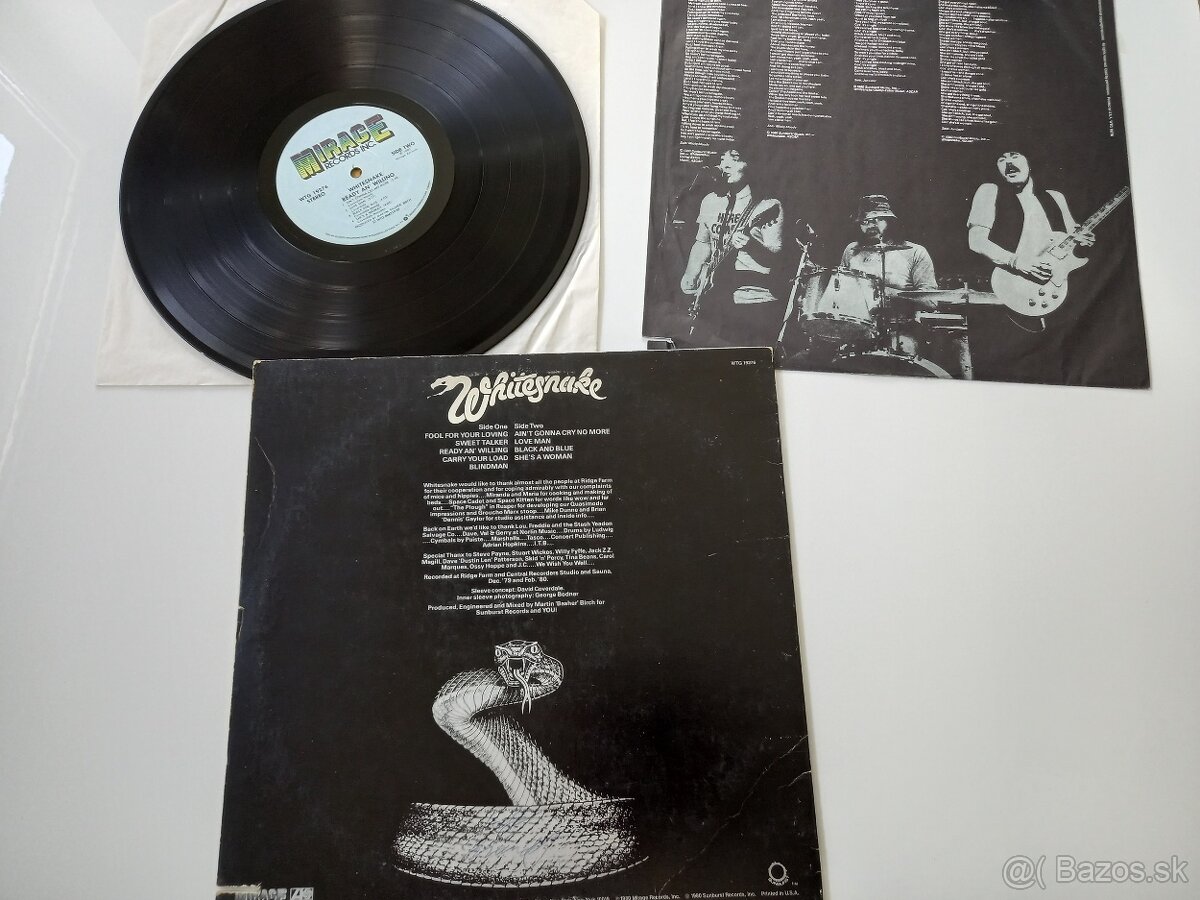 WHITESNAKE „Ready An Willing“/ Mirage 1980/+vnut ob/text - 2