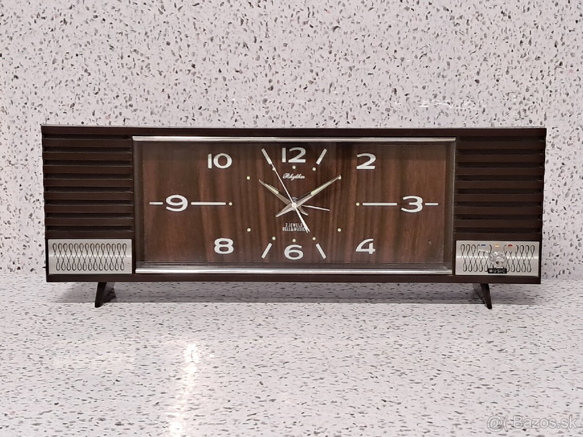 Vzácne Starožitné naťahovanie hodiny s volbami hudby Rhythm - 2