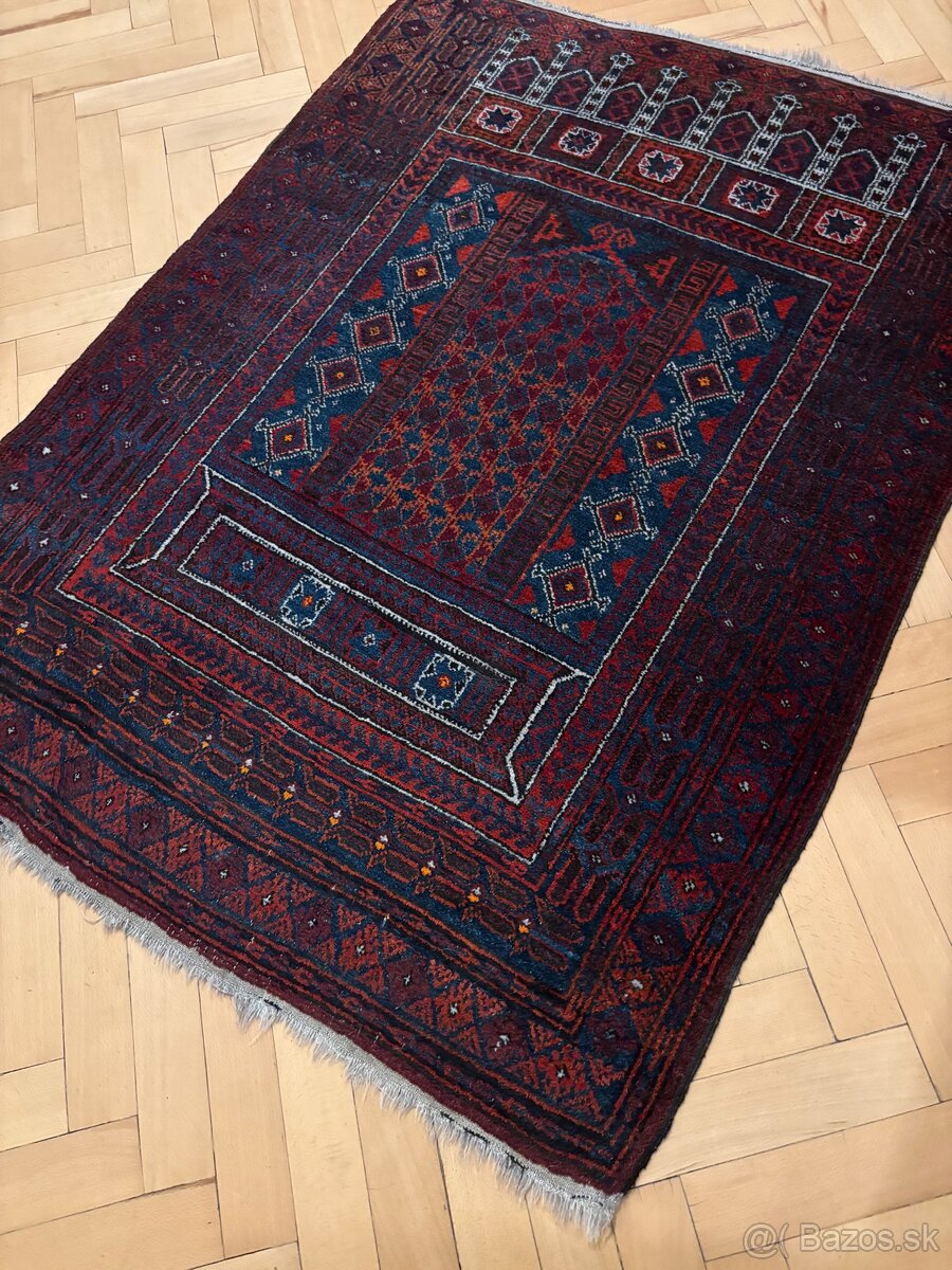 Starožitný ručne viazaný koberec Balutch, 150x107cm - 2