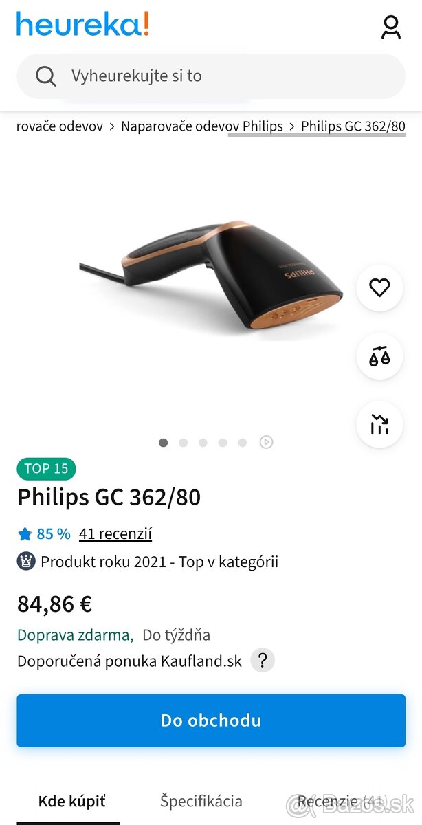 Ručný naparovač Philips GC362/80 - 2