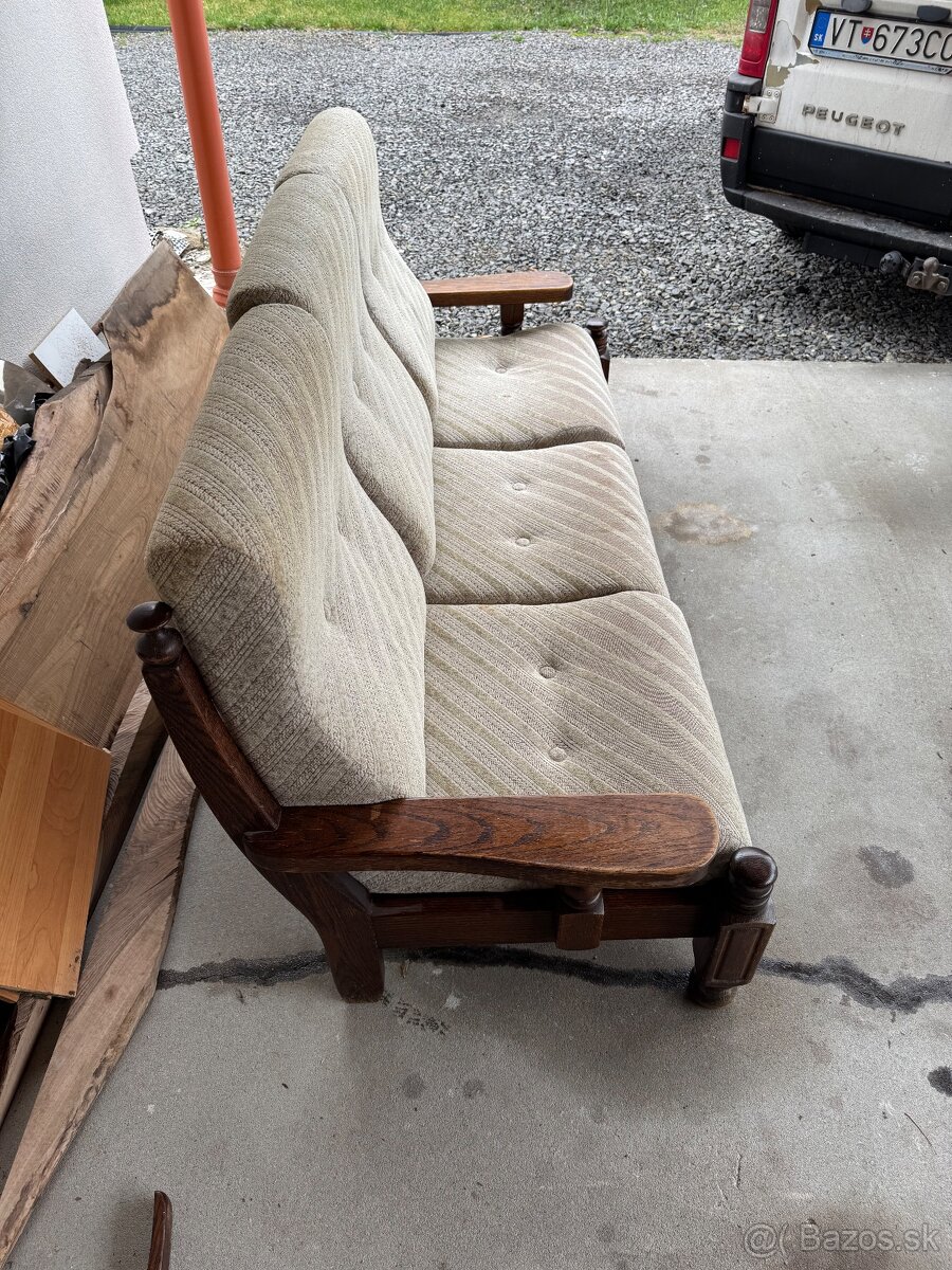 Drevená masívna sedačka - 2