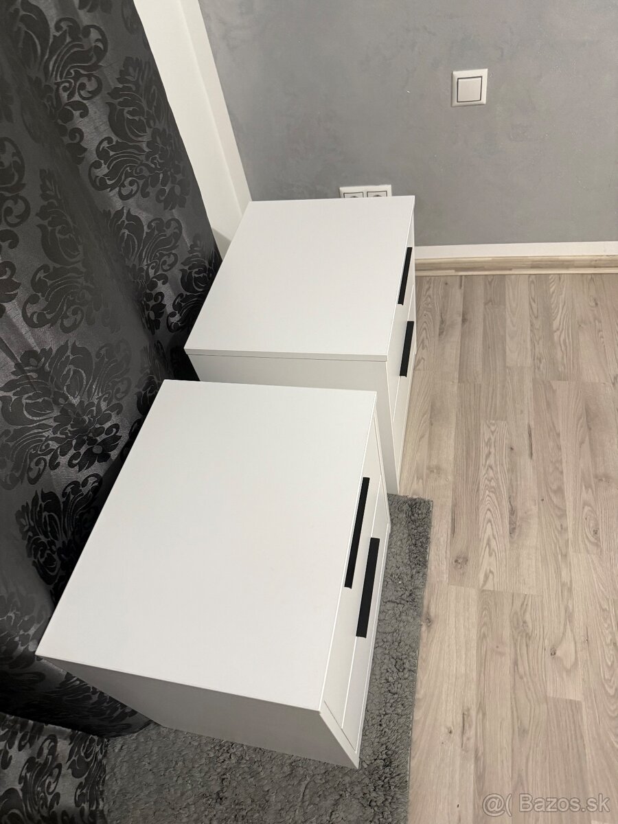 Nočné stolíky biela farba 2ks - 2