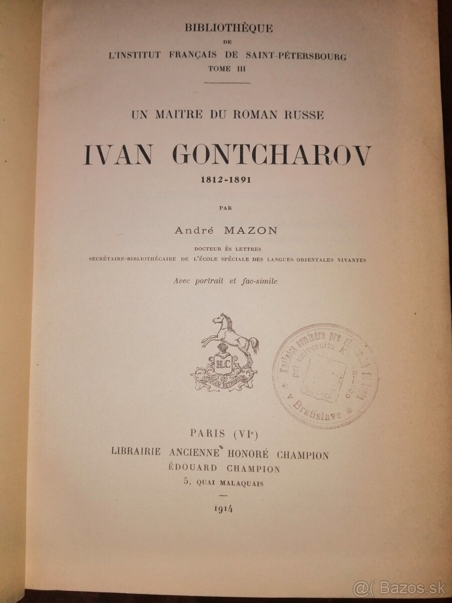 Gontcharov Ivan Paris 1914 - 2