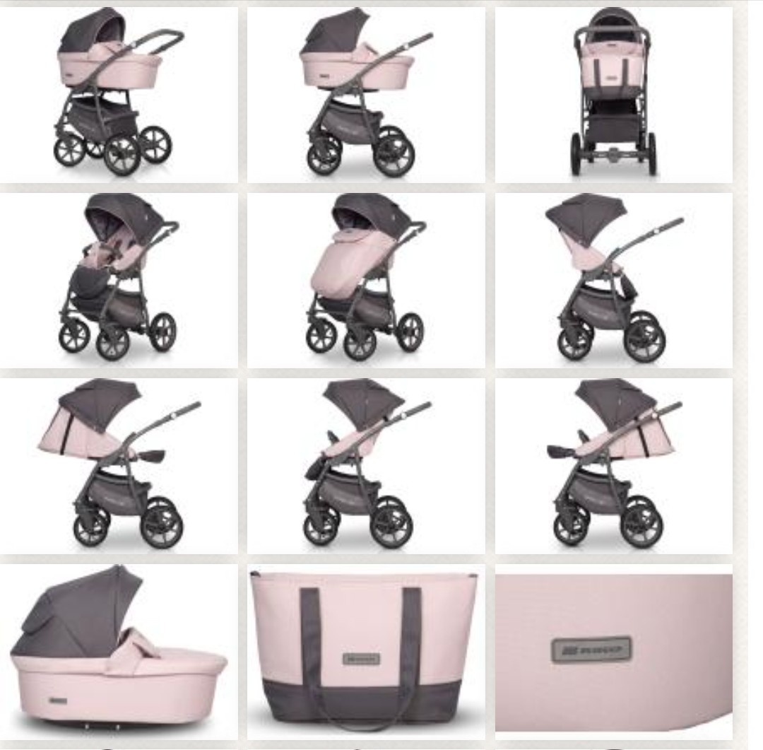 Kočík RIKO, sivo-ružovy, 3xkombinacia , 150€ - 2