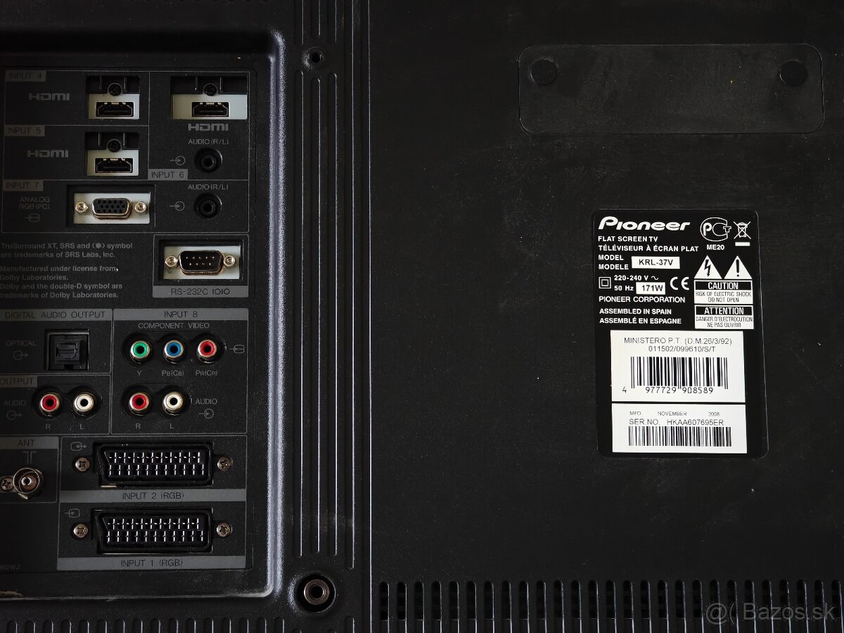 Predám Pioneer KRL-37V Full HD LCD TV - 2