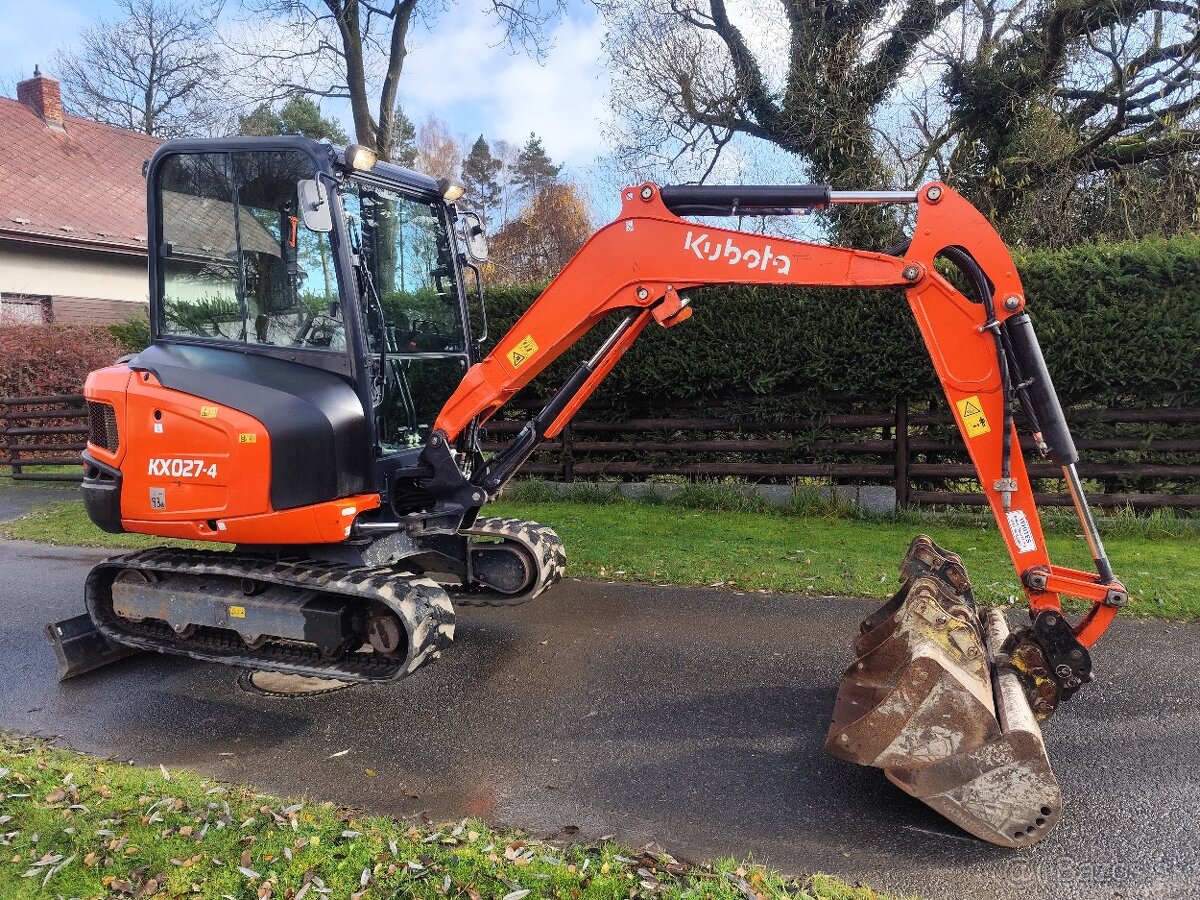 Minibagr minirypadlo Kubota KX027-4, 2200mth, r.v. 2019 TOP - 2