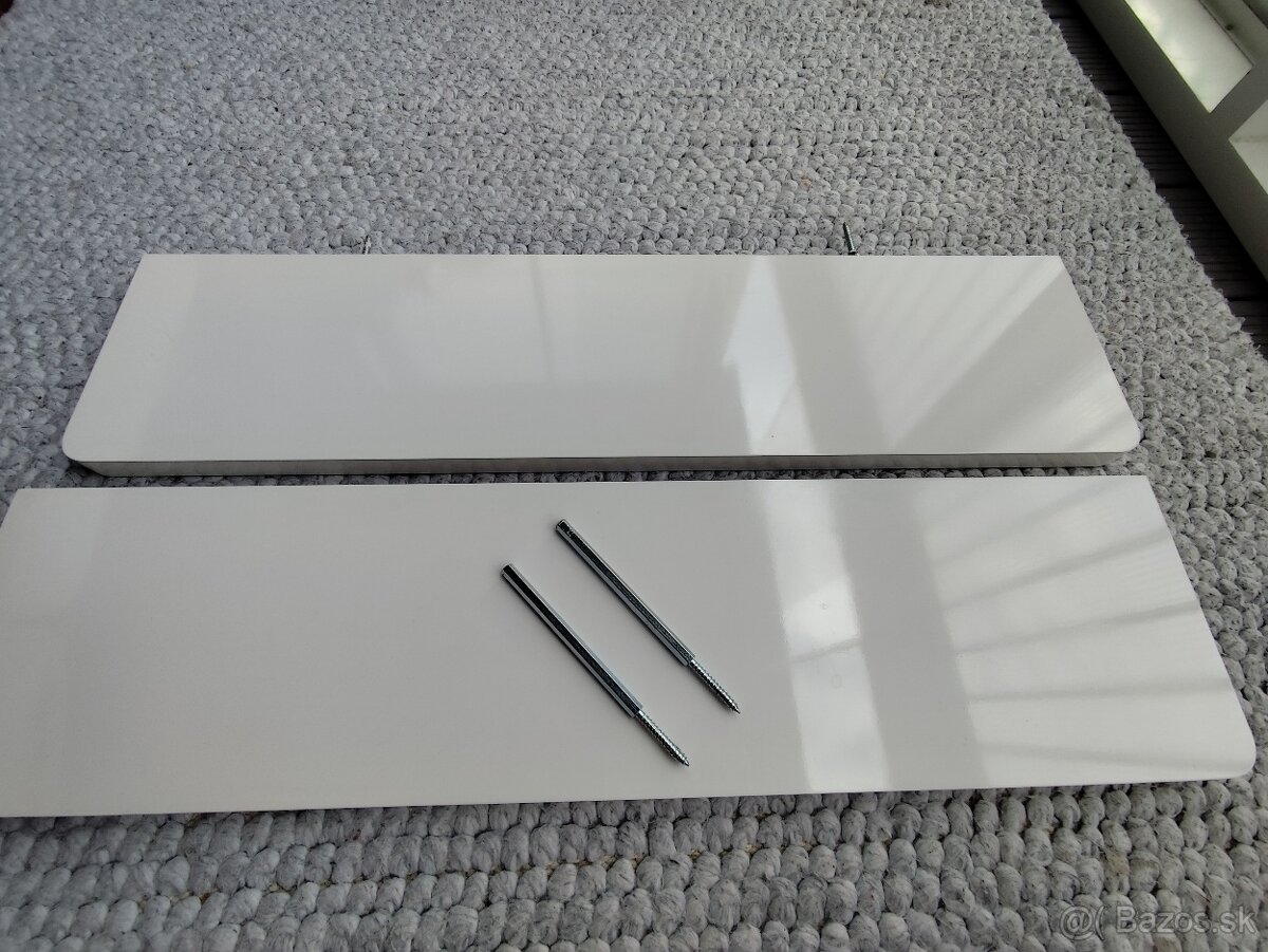 Plávajúca polica, polička biela - 2