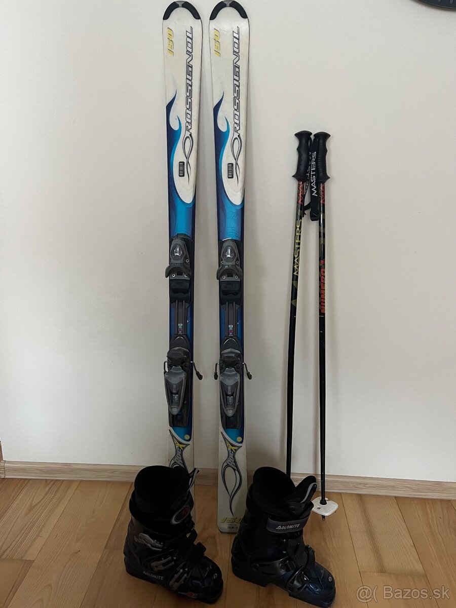 Lyže Rossignol 150 + lyžiarky Dolomite č.38 - 2
