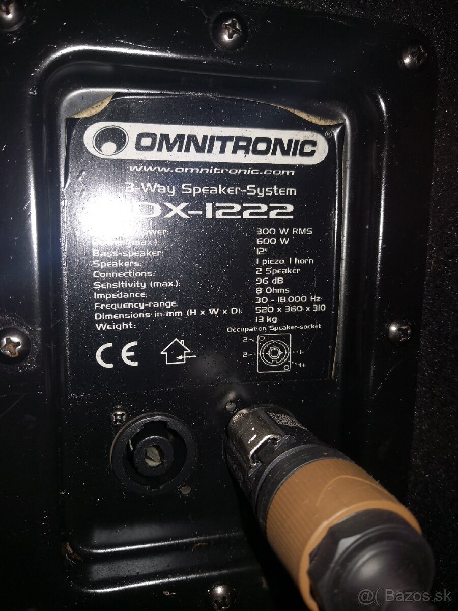 Reproduktor so zosilňovačom, 600W - 2