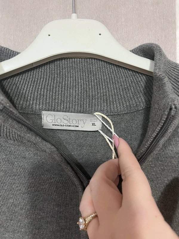 Pánsky sivý pulóver - 2