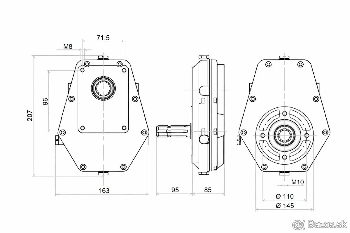 Multiplikátor 1:3,8 s hydraulickým čerpadlom - 2