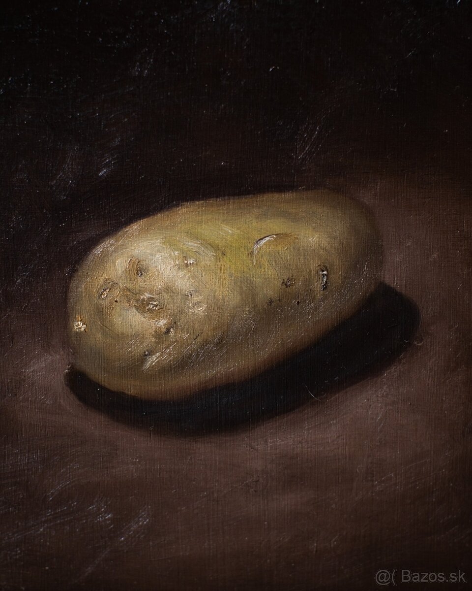Zátišie so zemiakom - tradičná olejomaľba - 2