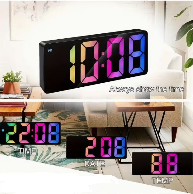 Moderný LED budík s 3-úrovňovou reguláciou jasu - 2