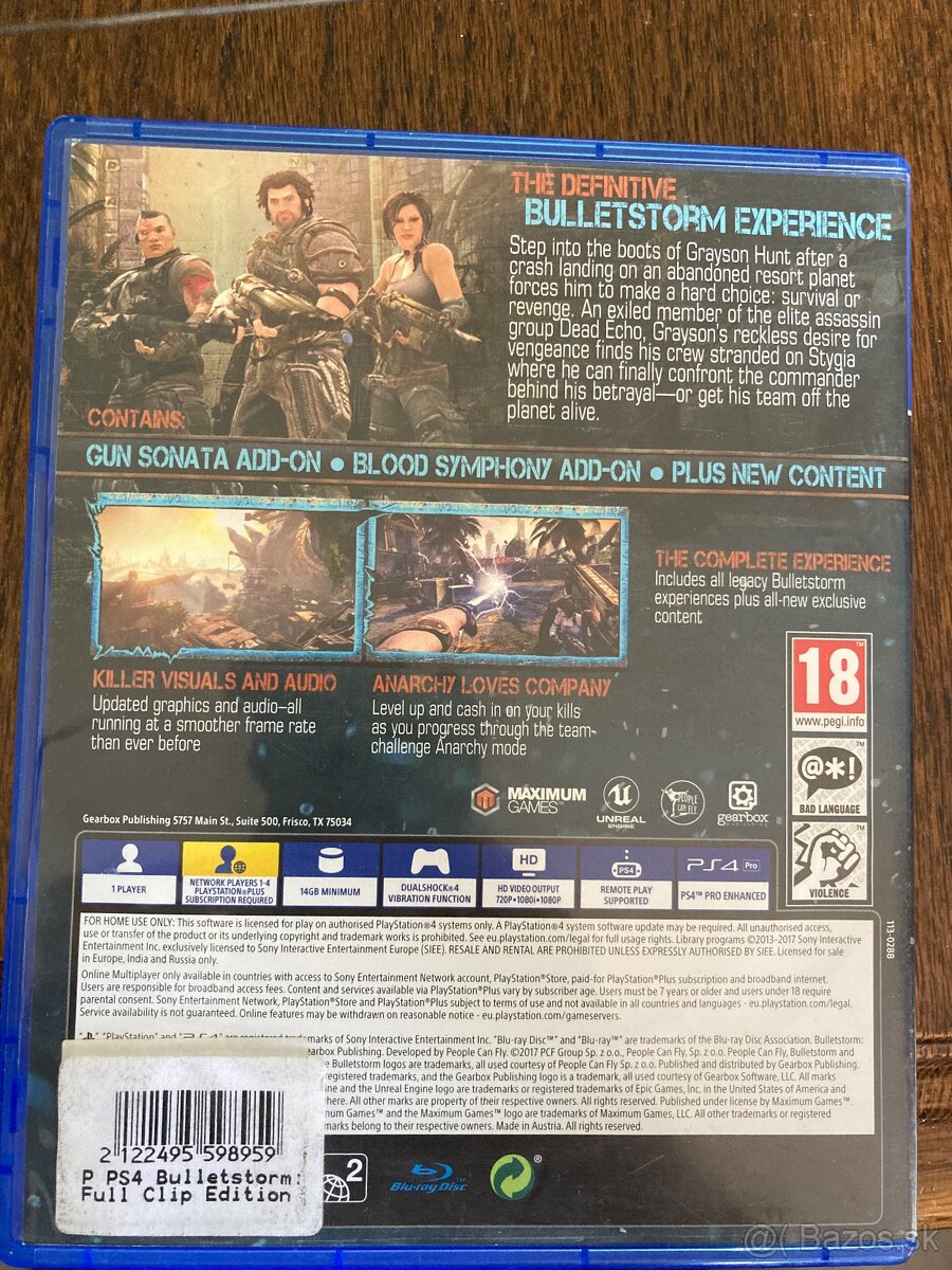 predam ps4 hru Bulletstorm - 2