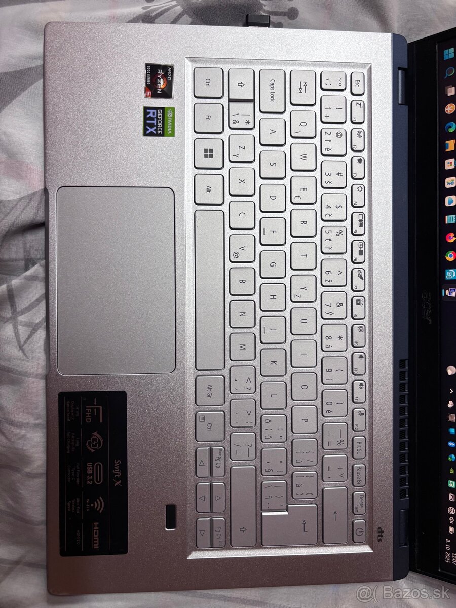 Notebook Acer Swift X 14 Steel Gray celokovový - 2