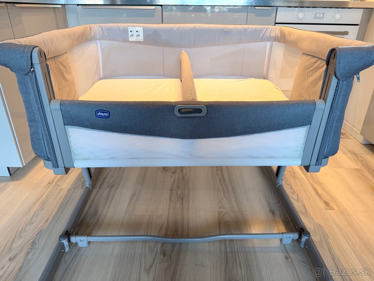 CHICCO Postieľka Next2Me Twins pre dvojičky - Magnet Grey - 2