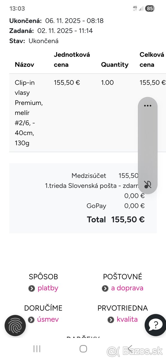 Clip in vlasy 40 cm - 2