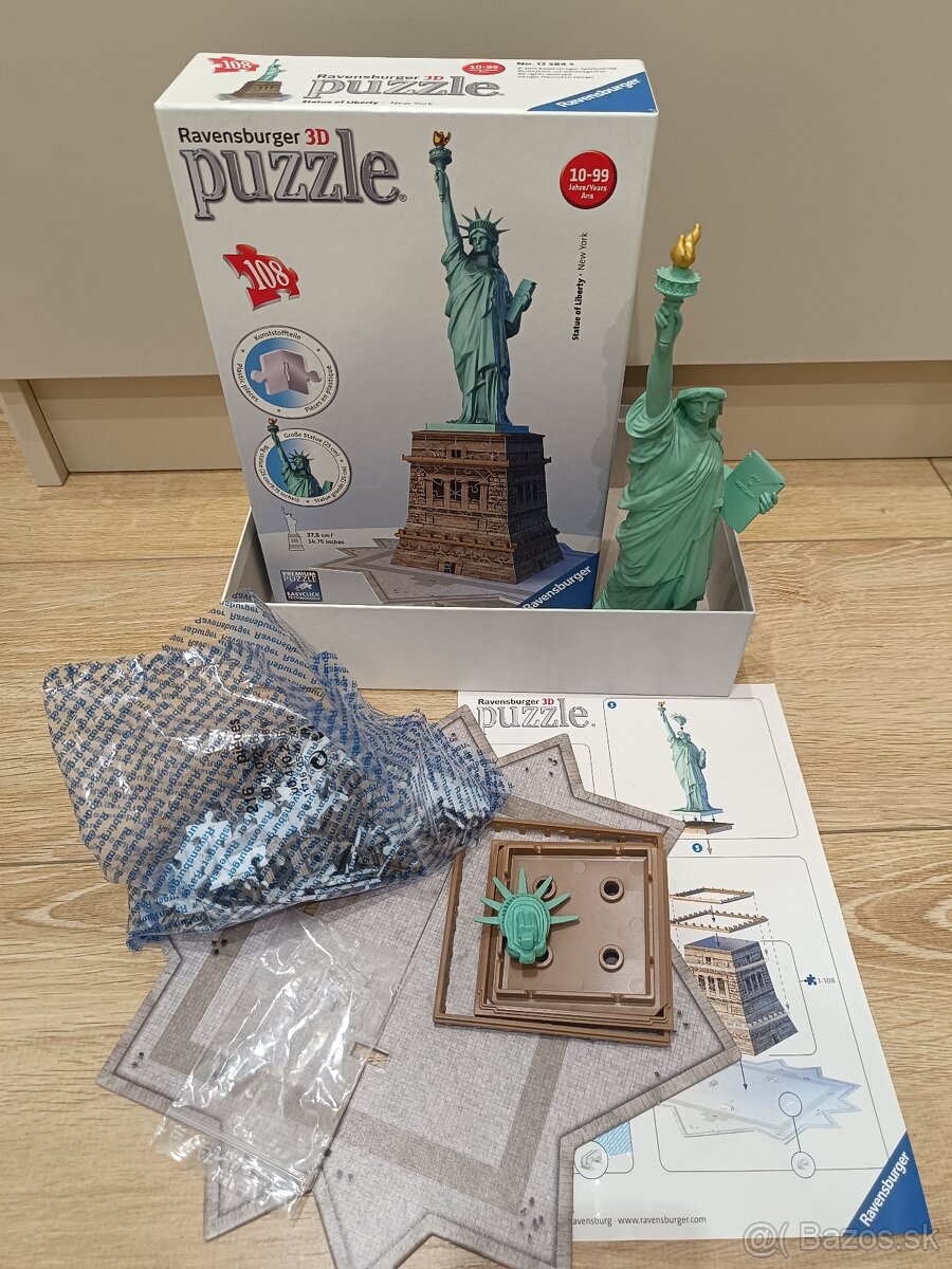 Puzzle 3D Ravensburger 3D Socha slobody - 2