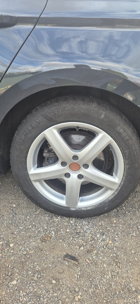 Vw škoda alu disky + pneu R17 215/55 - 2