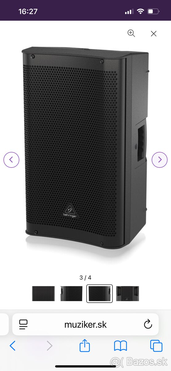 Predám repro Behringer DR112DSP - 2