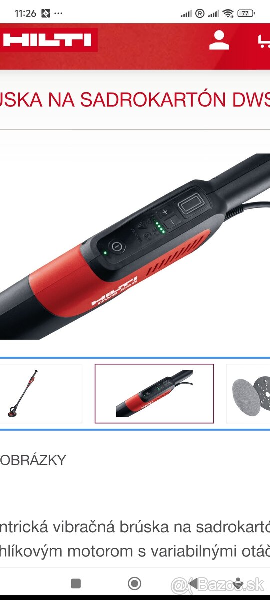 Brúska na sadrokartón Hilti DWS225 - 2