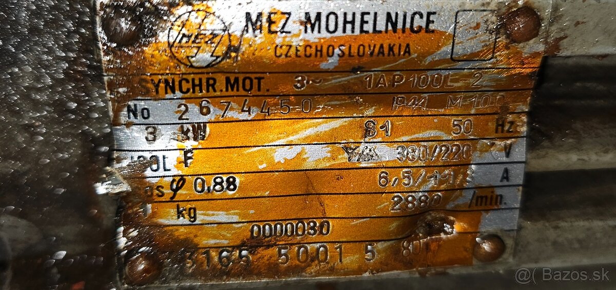 Predám elektromotor 3KW 2880 ot - 2