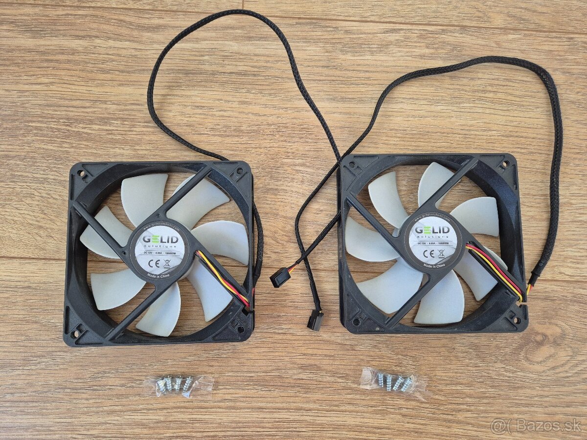 Predám dva ventilátory Gelid 120mm, 3 pin - 2