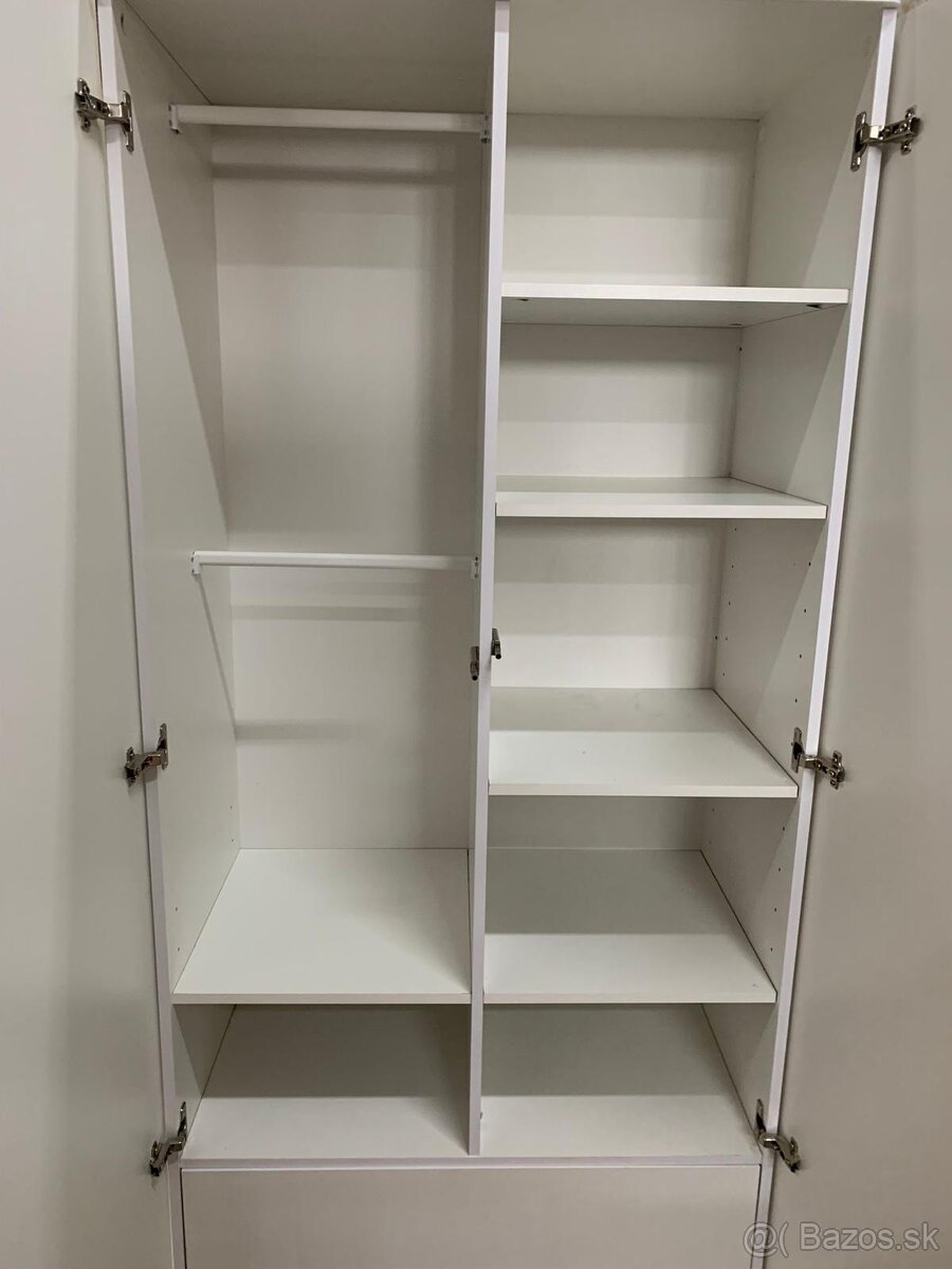 Šatníková skriňa do detskej izby TOTEME - Botanic - biela - 2