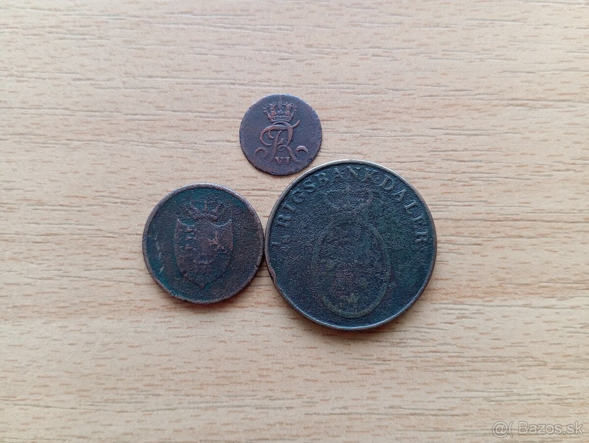 Dánske staré mince - 2