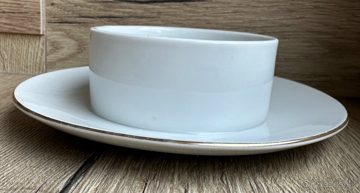 KARLOVARSKÁ porcelánová miska s tanierom vintage za 5€ - 2