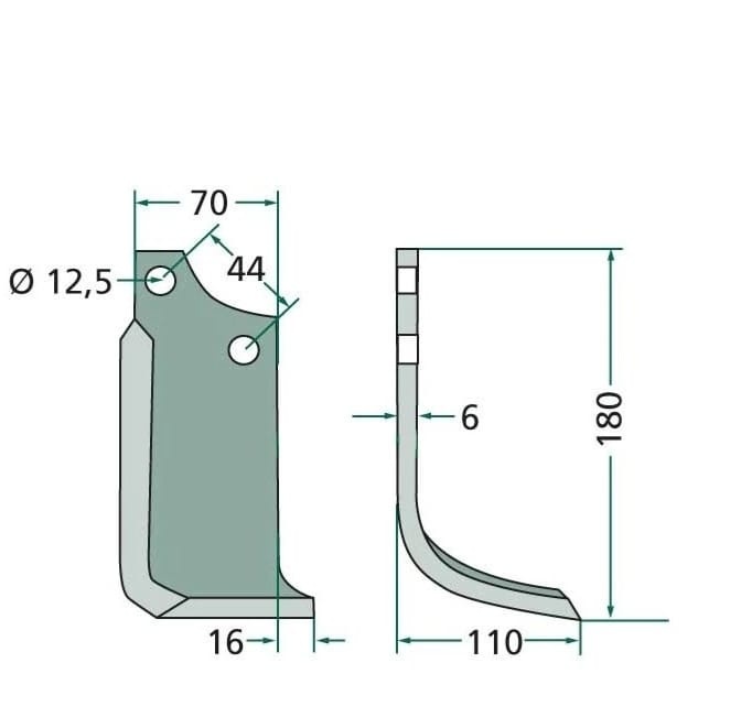 Nože na rotavator Maschio - 2