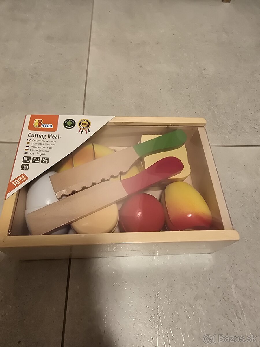 Predám detské hračky ovocie drevené na krájanie - 2