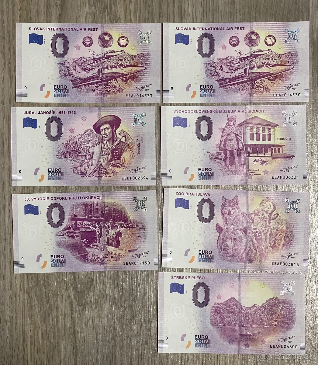 0 euro bankovky - 2