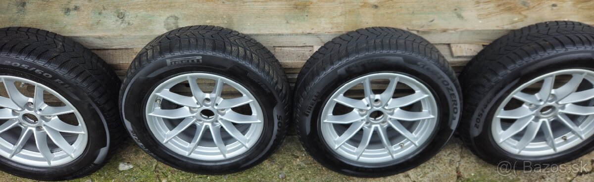 Sada kolies R16 5x112 6.5J ET22 + 205/60 Zimné - 2