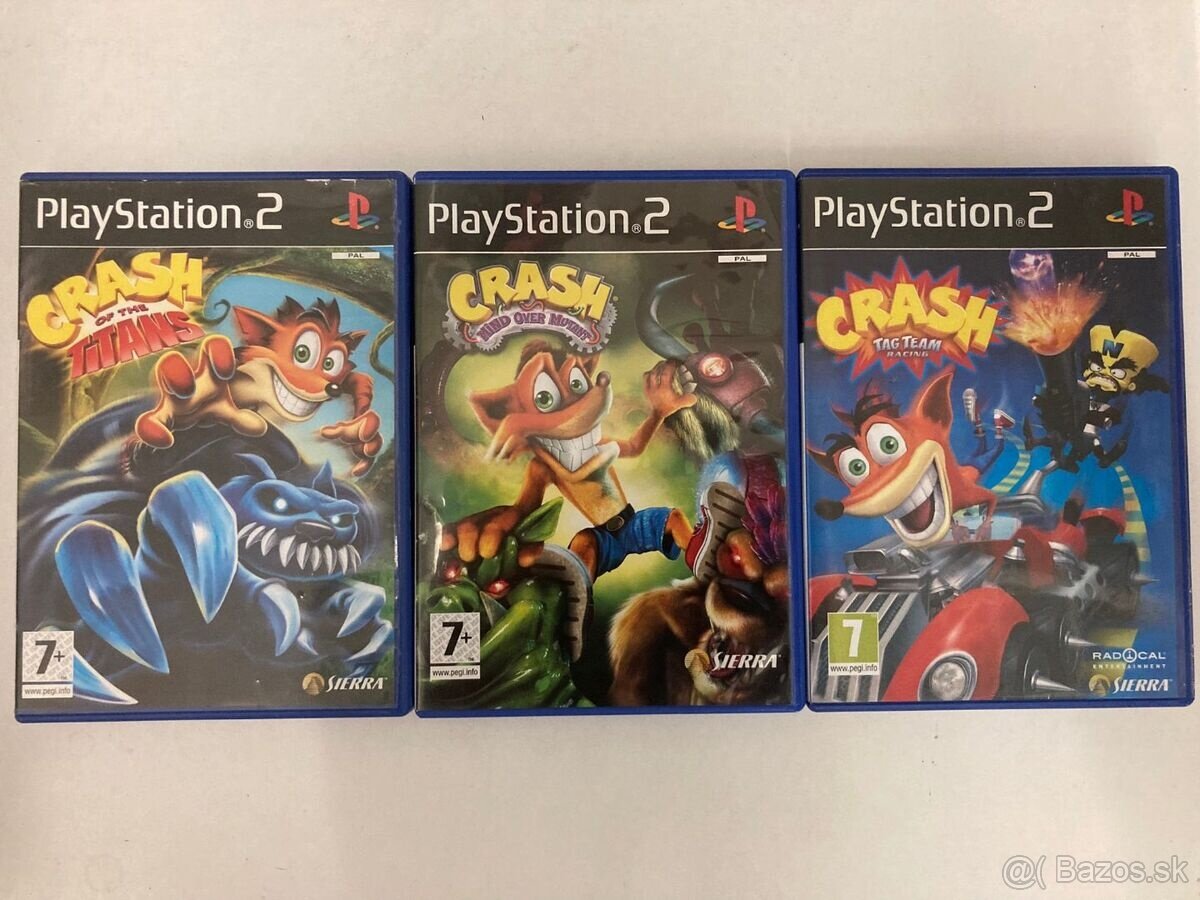 Predam hry Crash Bandicoot na konzolu playstation 2 - Banská Bystrica ...