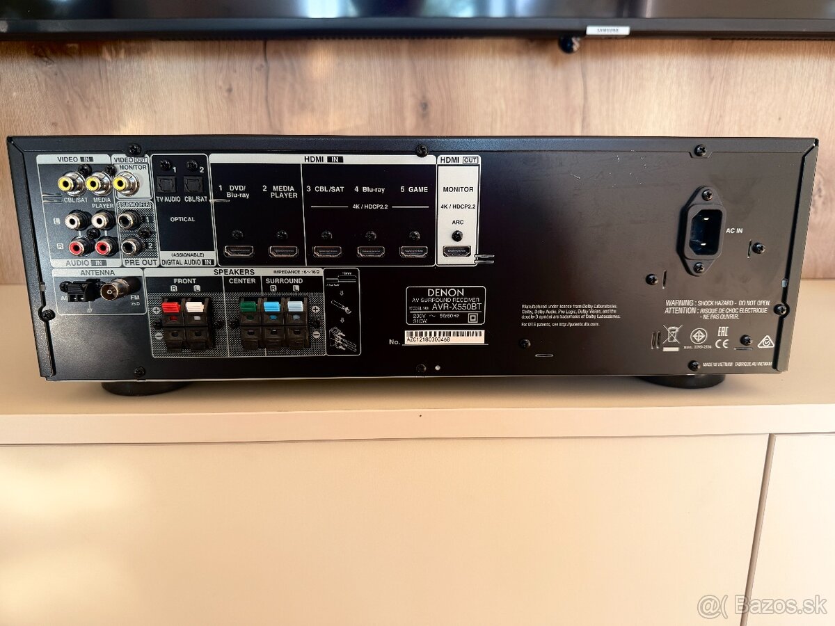 Denon AVR-X550BT – 5.2 AV receiver - 2