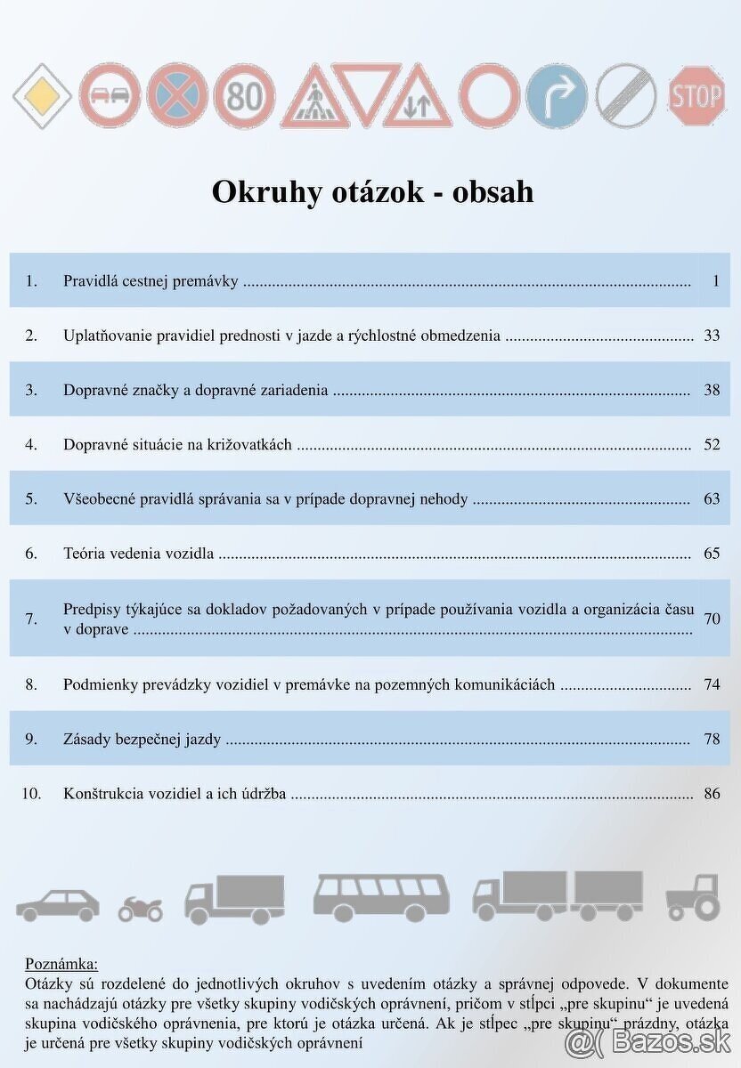 Kompletne otázky z autoškoly - 2