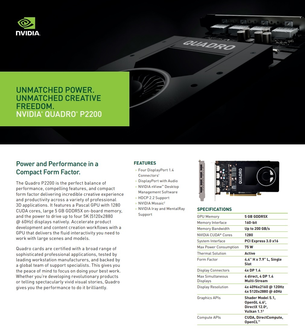 Nvidia QUADRO P2200 - 2