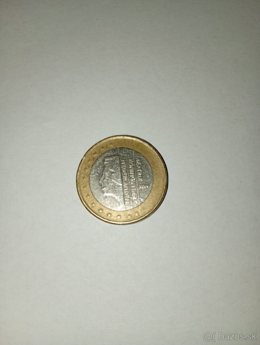 Jednoeurová minca - kráľovná beatrix 2000 - 2