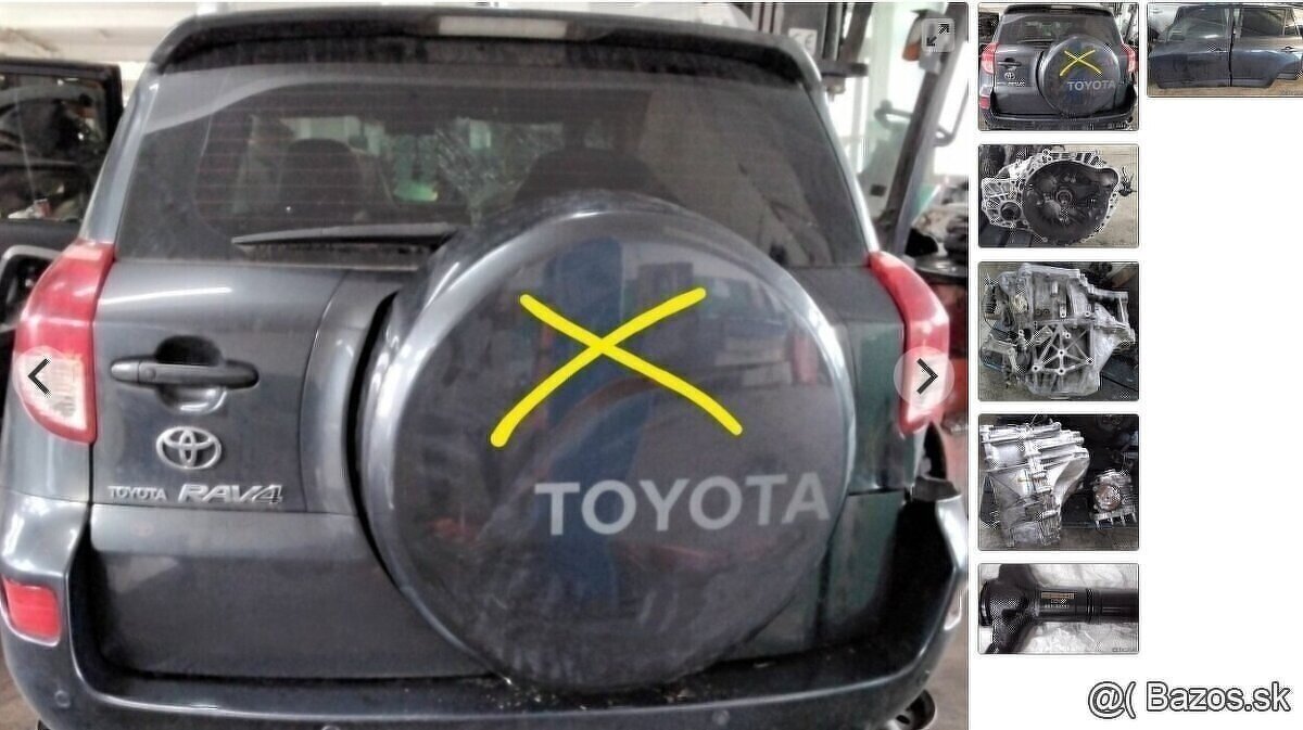 predám DVERE TOYOTA RAV4 2008 trysky - 2