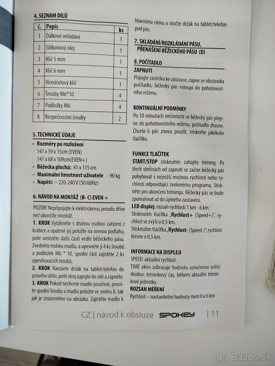 Bežecký pás spokey elektricky - 2