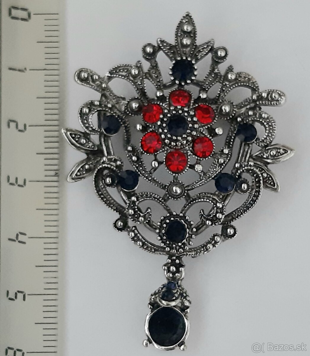 Brošňa č.66 - starostrieborná s ovesom - 2